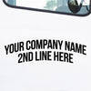 curved business name decal for trucks