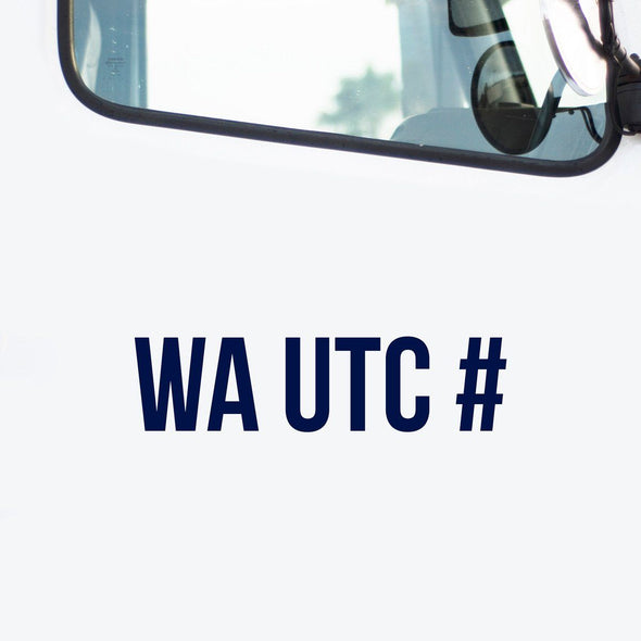 WA UTC Number Decal