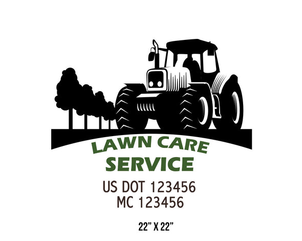 Lawn Care & Landscaping Truck Decal, 2 Pack