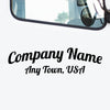 company name decal with location