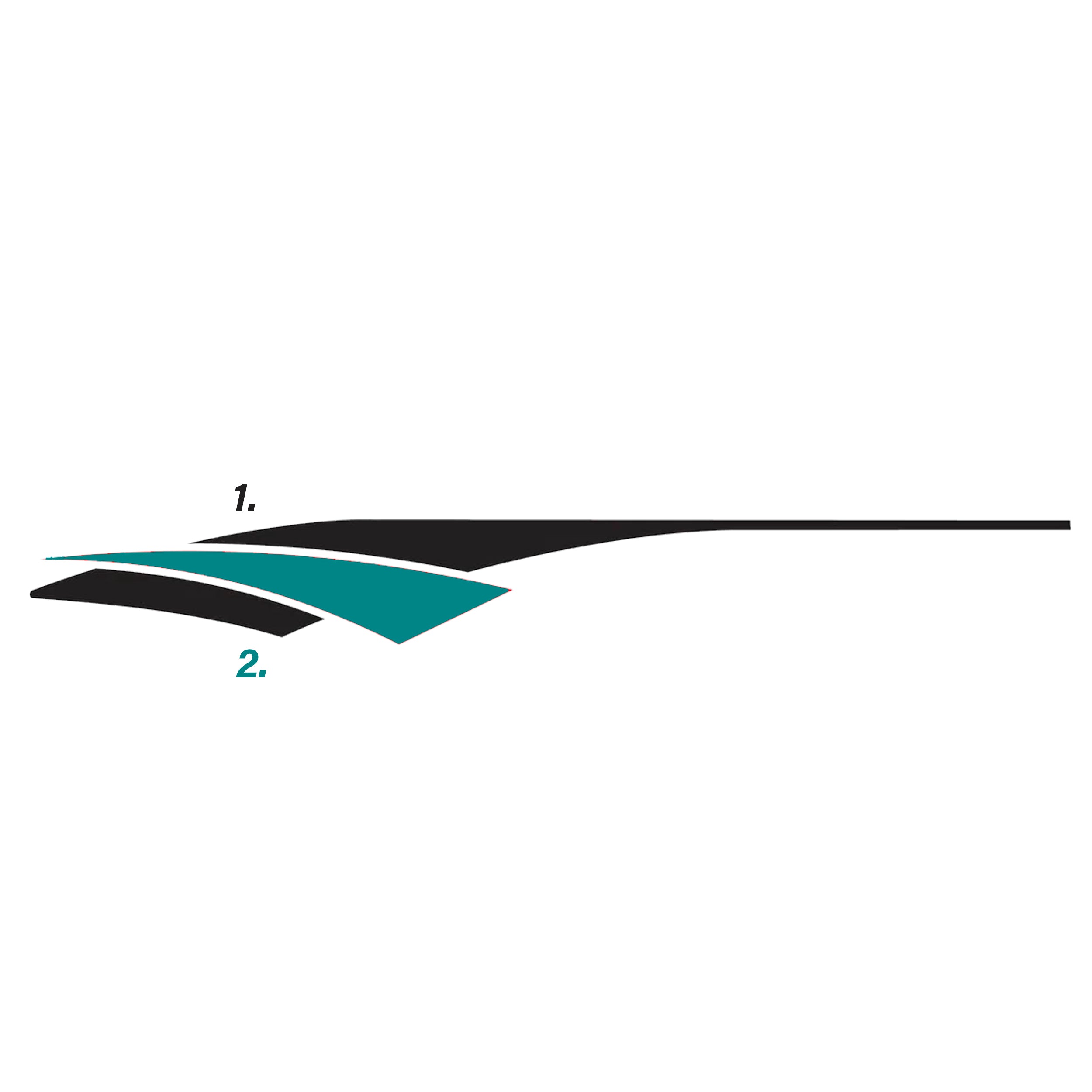 Sticker Tuerkcing Custom Semi-Truck Decal Sticker Stripes Trucking Graphics (Set of 2 ...