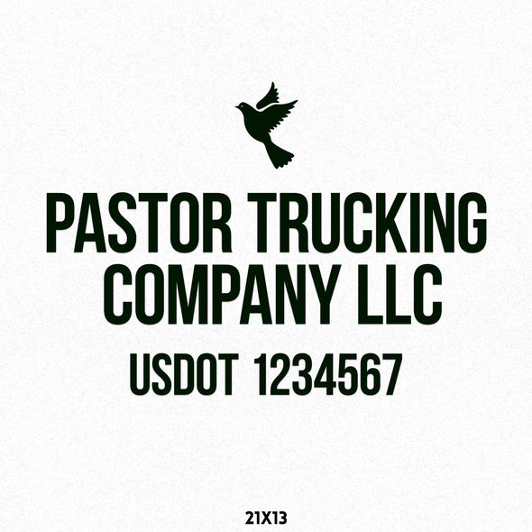 Christian Style Company Truck Decal with Dove