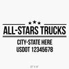 Company Name Truck Decal with Location & USDOT