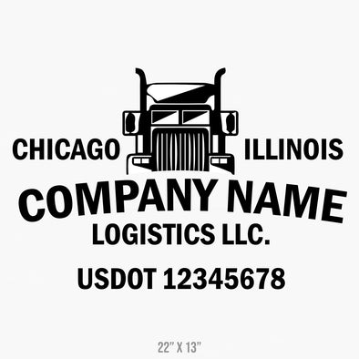 Company Name Truck Decal With Semi Truck