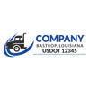 Truck door decal with USDOT 