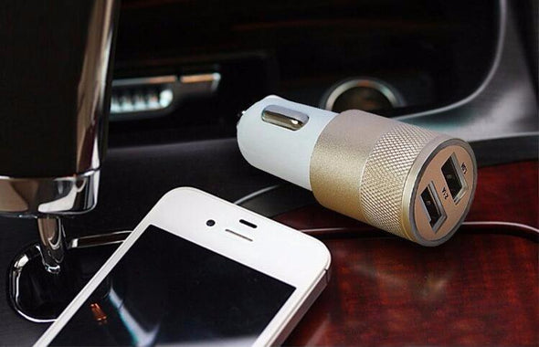 Aluminum Dual USB Charger For Vehicles