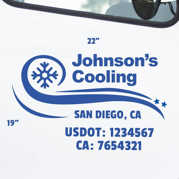 HVAC Heating, Ventilation, & Air Conditioning Truck Decal, 2 Pack
