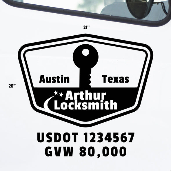 Locksmith Truck Decal, 2 Pack