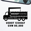 Towing Truck Company Decal