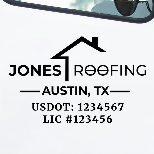 Roofing Company Truck Decal