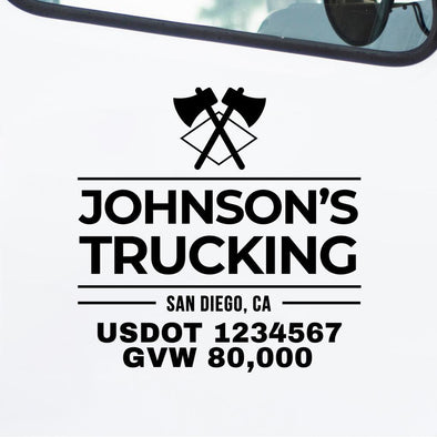Company Name Truck Decal For Business