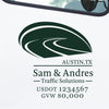 Company Name with Information Truck Decal