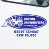 Snowplow Truck Decal with USDOT