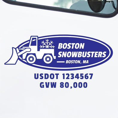 Snowplow Truck Decal with USDOT