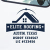 Roofing Company Truck Decal