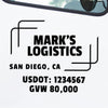 Business Name Truck Decal
