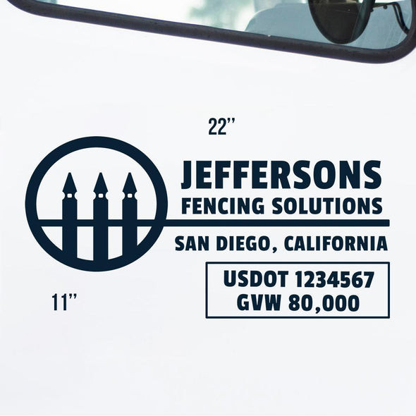 Fencing Company Truck Decal, 2 Pack