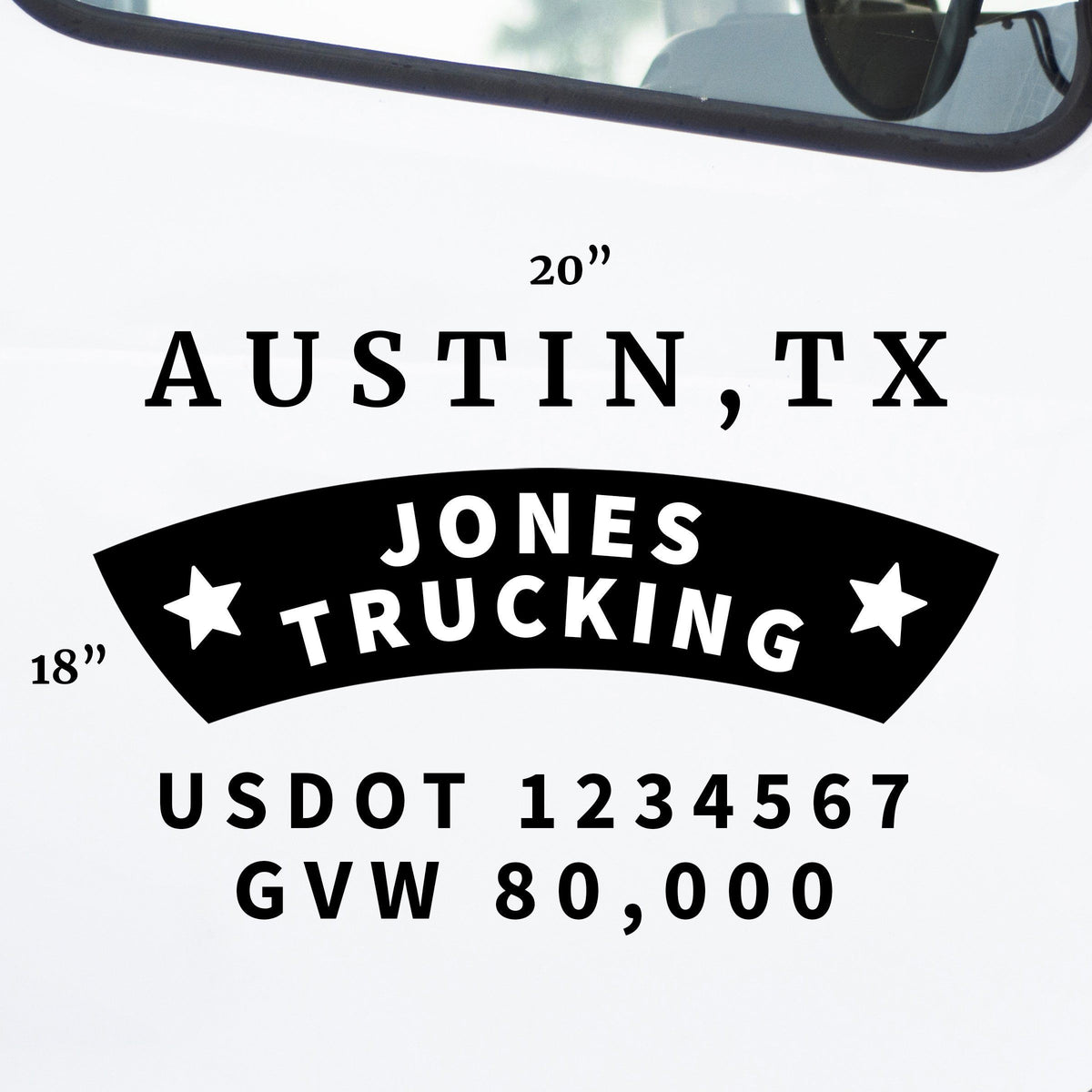 Company Name Truck Decal, 2 Pack US Decals