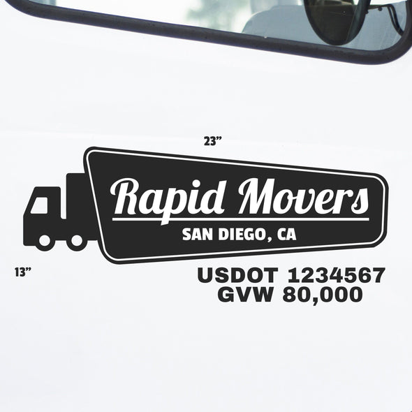 Moving Company Truck Decal, 2 Pack