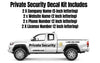 private security patrol sticker kit