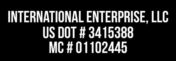 Custom Order for International Enterprise, LLC