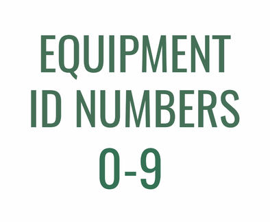 Trical Equipment ID Numbers 0-9