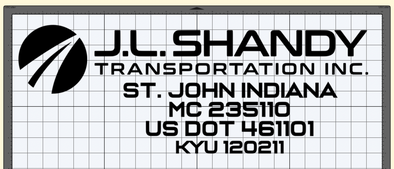 Custom Order for JL Shandy Transportation 2