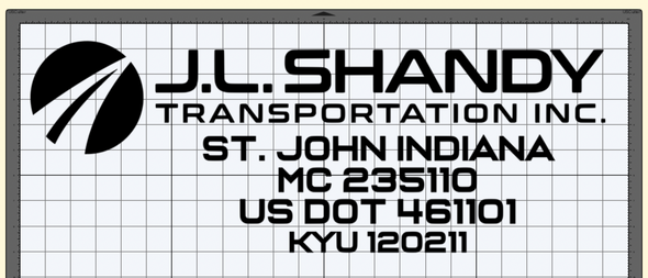 Custom Order for JL Shandy Transportation 2023