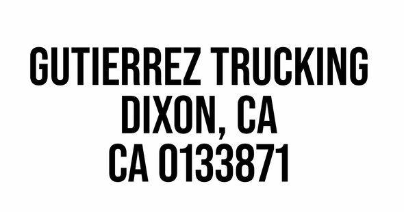 Custom Order for Gutierrez Trucking