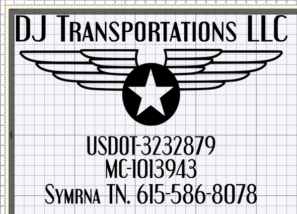 Custom Order for DJ Transportations LLC (Glossy White) (SET OF 2)