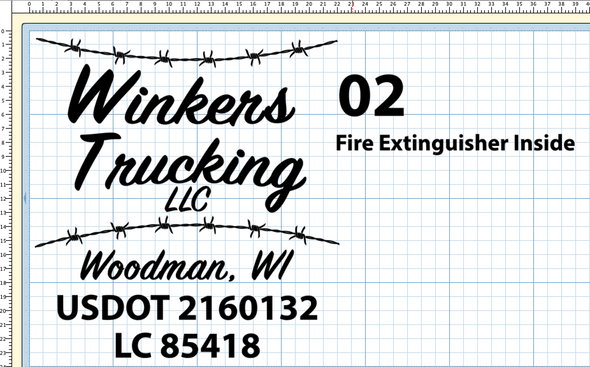 Custom Order for Winkers Trucking