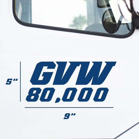 Modern GVW (GVWR) Decal, 2 Pack