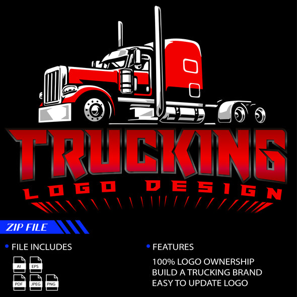 custom trucking logo design