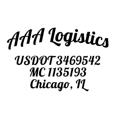 Custom Order for AAA Logistics