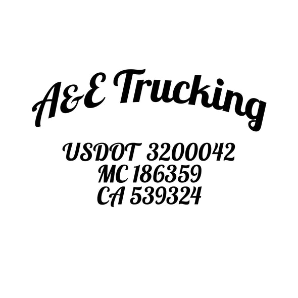 Custom Order for A&E Trucking