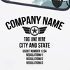 Company Name Truck Decal with Regulation Lines, military style