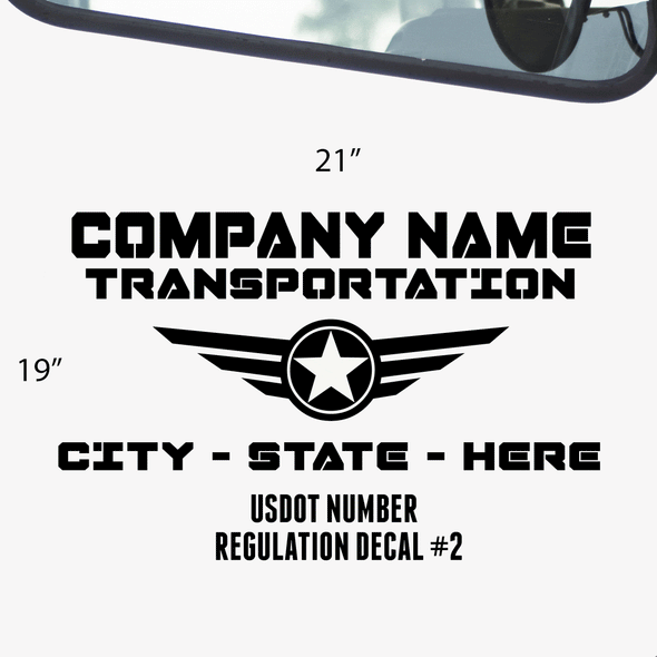 Company Name Truck Door Decal, 2 Pack