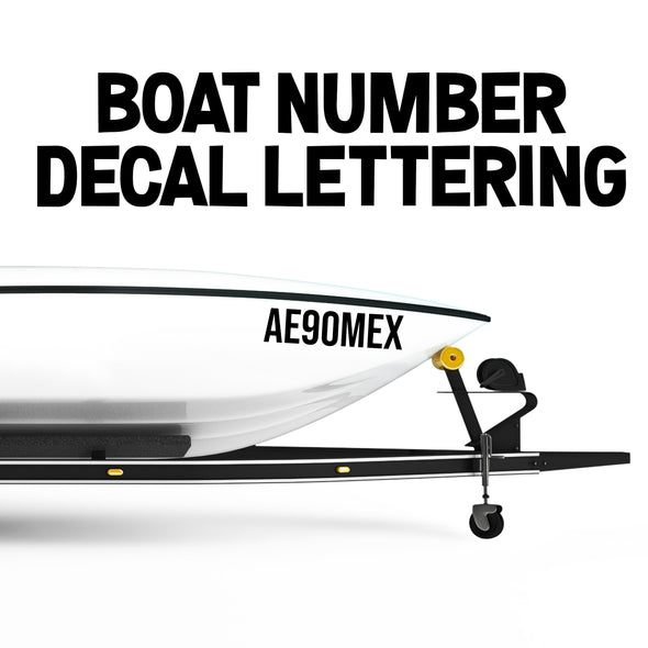 boat number decal lettering