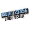 brushed steel usdot decal