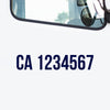 CA Number Decal Sticker