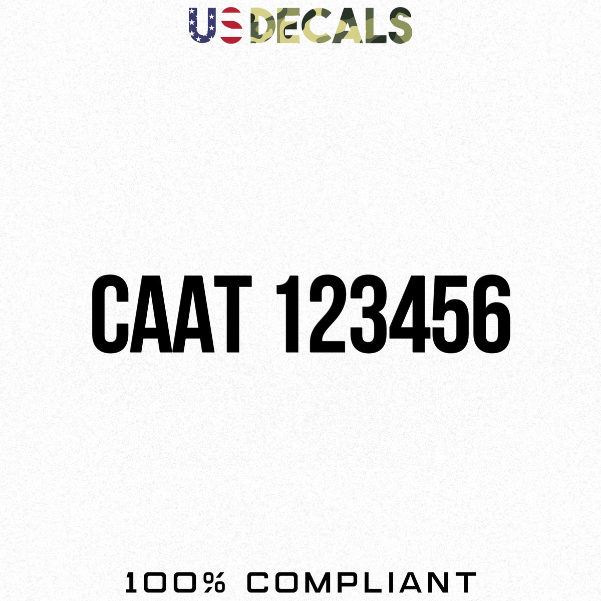 CAAT Number Decal Sticker, 2 Pack – US Decals