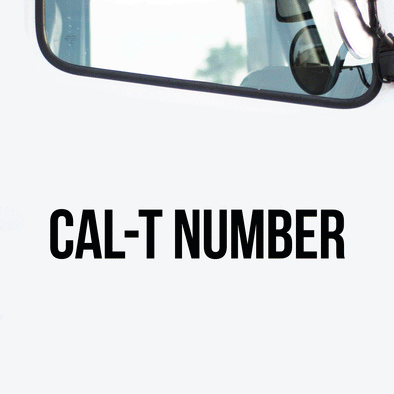 CAL-T Number Decal, 2 Pack