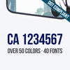 ca number decal sticker california (CHP)