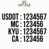 usdot mc kyu ca number decal sticker for commercial vehicles 