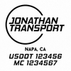 company name truck decal with usdot mc