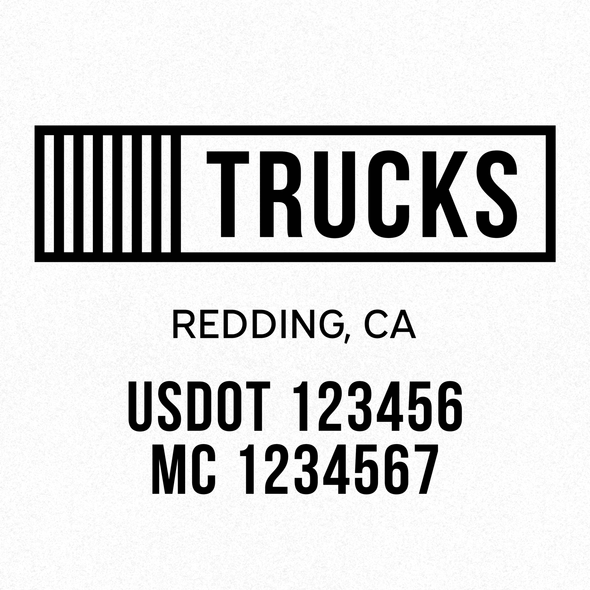 company name truck decal usdot mc