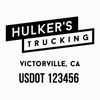 company name truck decal with usdot decal