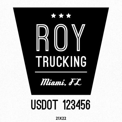 company name with location & usdot decal sticker
