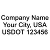 company name with location & usdot decal