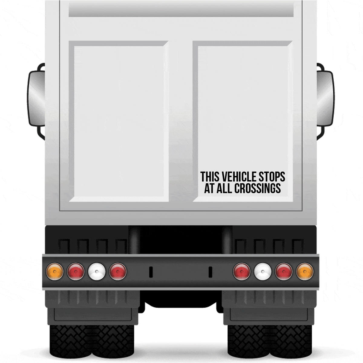 This Vehicle Stops At All Crossings Decal – US Decals